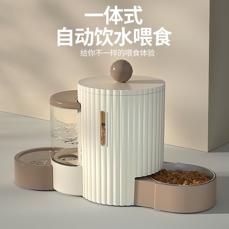 工廠現貨 全館8折 免運 寵物餵食器 貓碗 飲水器 Hellojoy貓碗狗碗貓食盆貓咪貓糧自動餵食器飲水一體寵物喝水雙碗特惠/開立發票 特價出 H1203