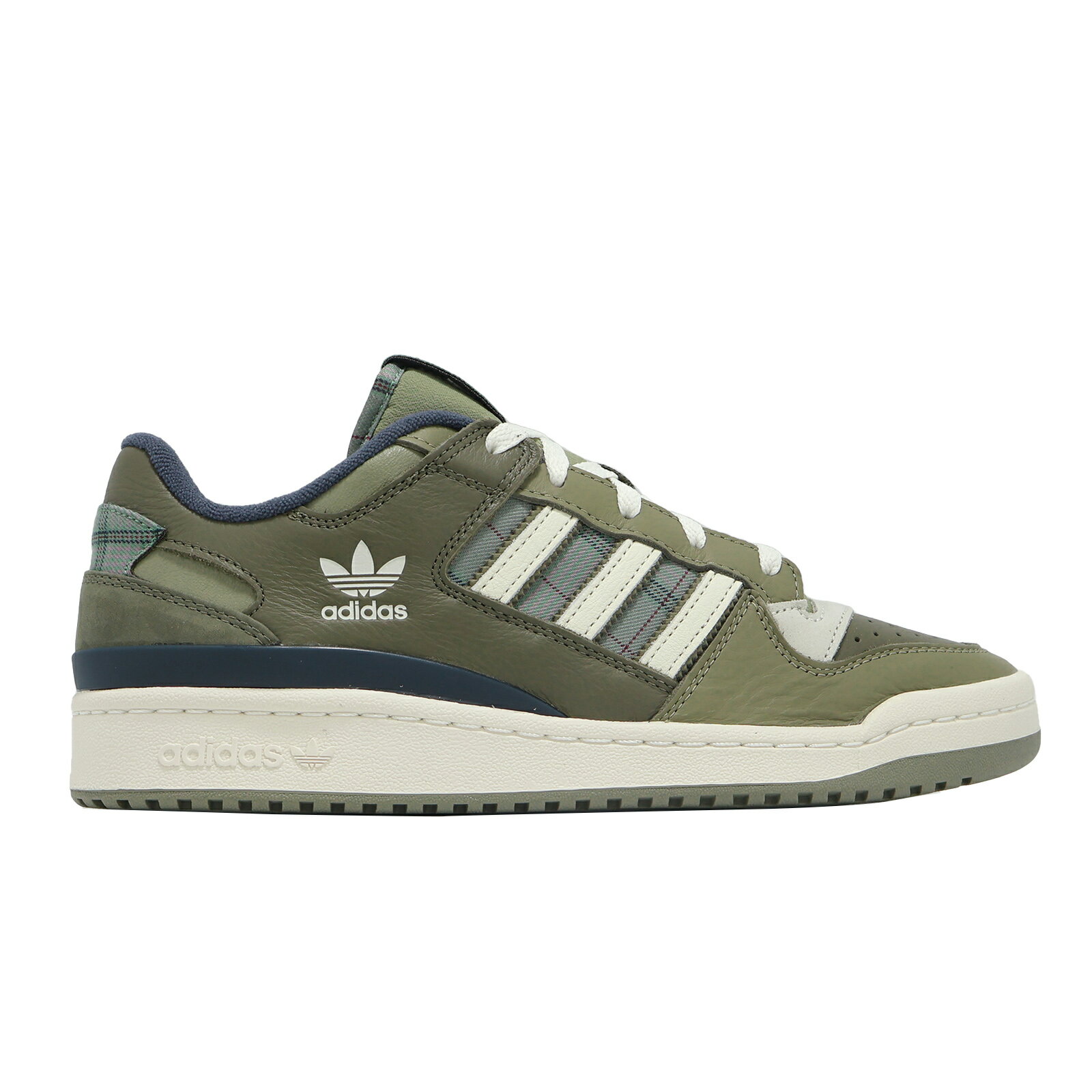 adidas 休閒鞋 Forum Low CL 男鞋 軍綠 米白 復古 格紋 愛迪達 JH9596 4