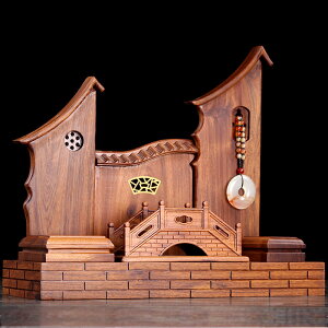 實木雕刻工藝品創意擺件仿古門庭院吊玉架首飾品架展示架掛玉架