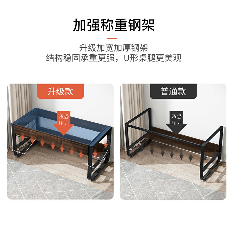 電腦臺式桌簡約家用辦公桌帶抽屜出租房學生學習臥室書桌寫字桌子