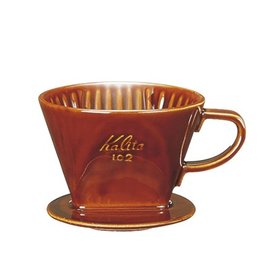 金時代書香咖啡 Kalita 102系列傳統陶製三孔濾杯 典雅棕 #02003