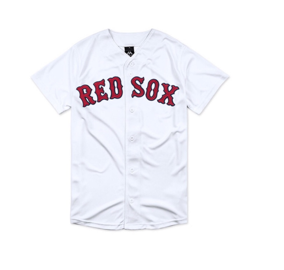 【滿2件再95折】【毒】MLB BOSTON 波士頓紅襪 經典款 LOGO 白色 主場棒球球衣