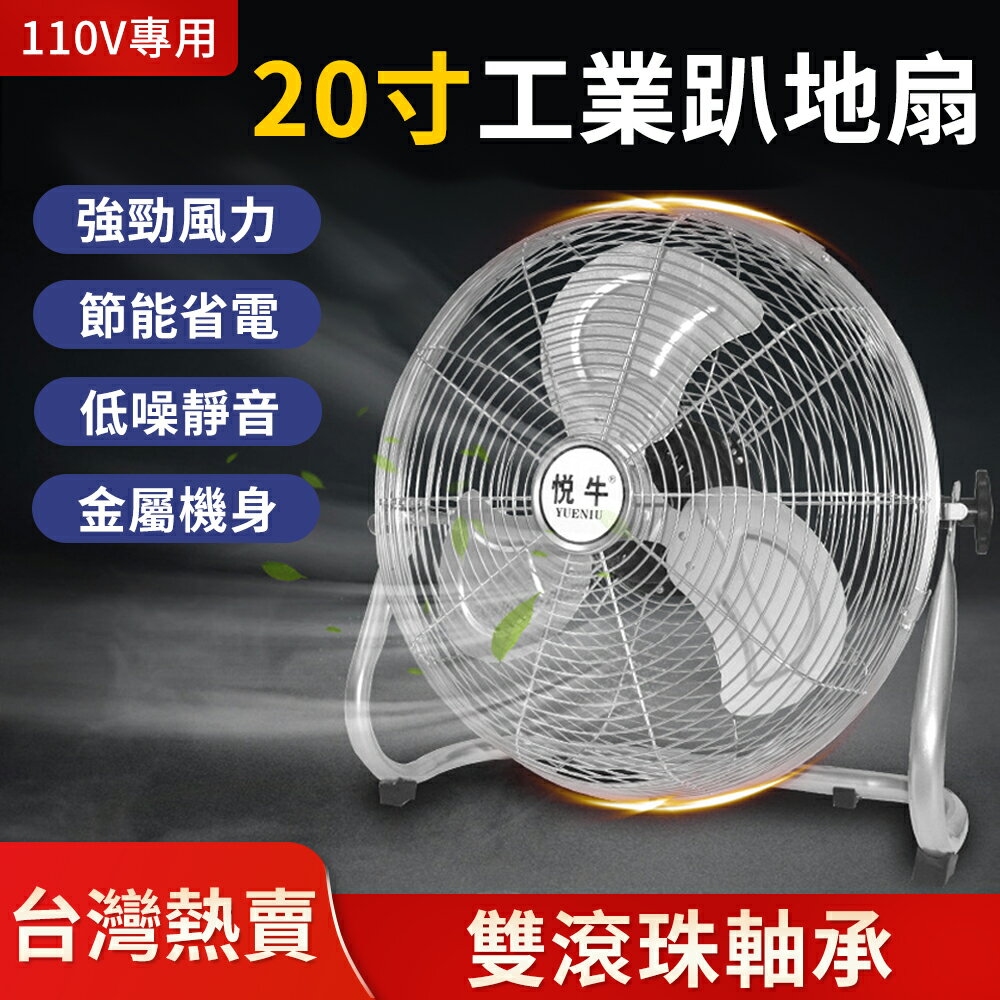 台灣現貨 落地扇 電扇 20吋壁扇 電風扇 工業風扇 大功率商用趴地扇座地扇立扇工業電扇