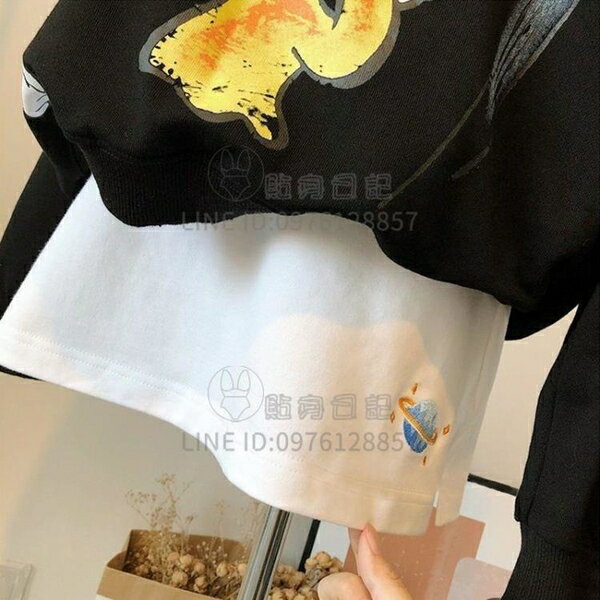 內搭女疊穿純棉衛衣打底神器下擺開叉半身裙冬季潮【倪醬小鋪】