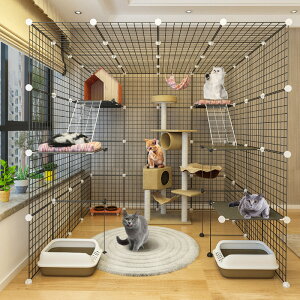 貓籠別墅超大自由空間室內貓舍大號三層帶廁所貓咪貓籠子家用