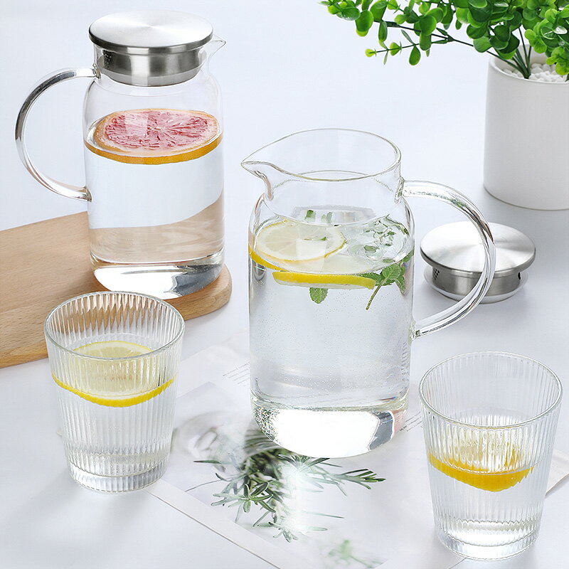 冷水壺玻璃涼水壺瓶家用大容量耐高溫晾白開水杯泡茶茶壺扎壺套裝