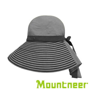 【Mountneer】中性透氣抗UV草編帽『卡其灰』11H06