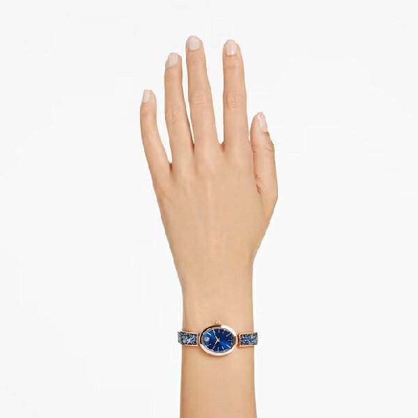 Swarovski 施華洛世奇 Crystal Rock Oval系列 奢華時尚女錶 5656822 藍面 29 mm x 26 mm｜樂天領 ...