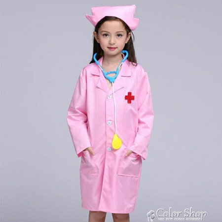 兒童小護士醫生職業體驗角色扮演服裝幼兒園錶演出服過家家白大褂 全館免運