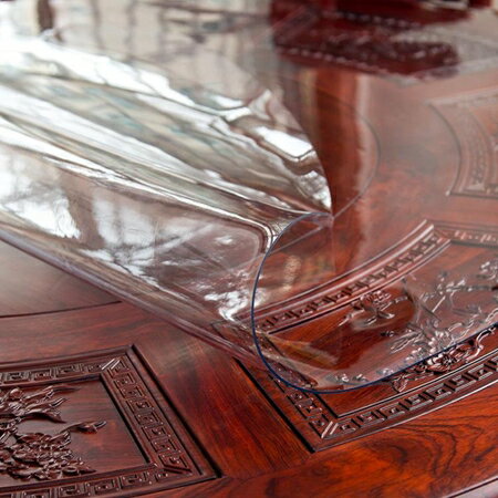 桌布軟塑料玻璃PVC圓桌布防水防油防燙免洗臺布圓形透明餐桌墊水晶板JY 全館免運