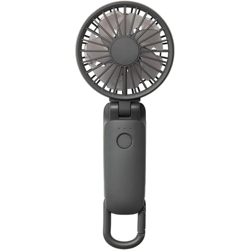 【日本代購】RHYTHM 9ZF040RH04 便攜風扇｜手持｜掛頸｜桌面三用｜五檔風速｜USB-C 充電｜深灰色