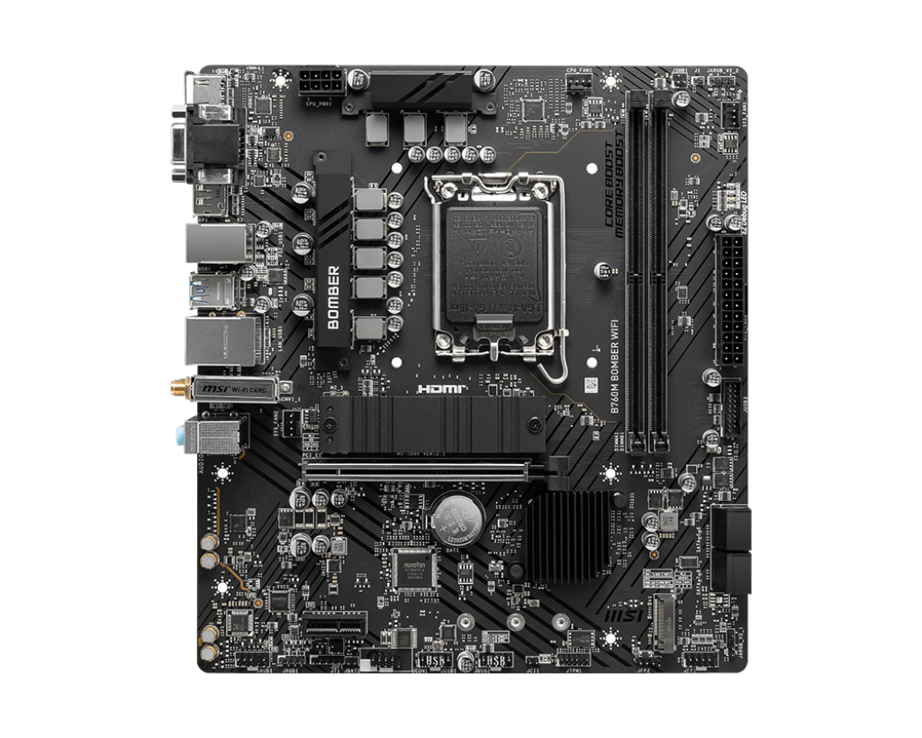 MSI 微星 B760M BOMBER WIFI M-ATX 1700腳位 DDR5 主機板 3