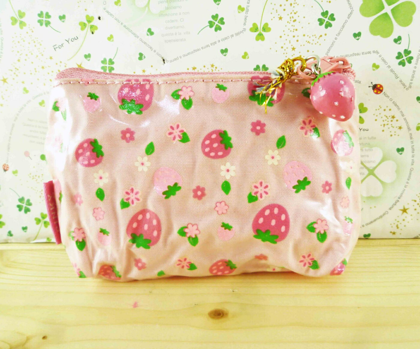 【震撼精品百貨】草莓 Strawberry 防水零錢包-粉 震撼日式精品百貨