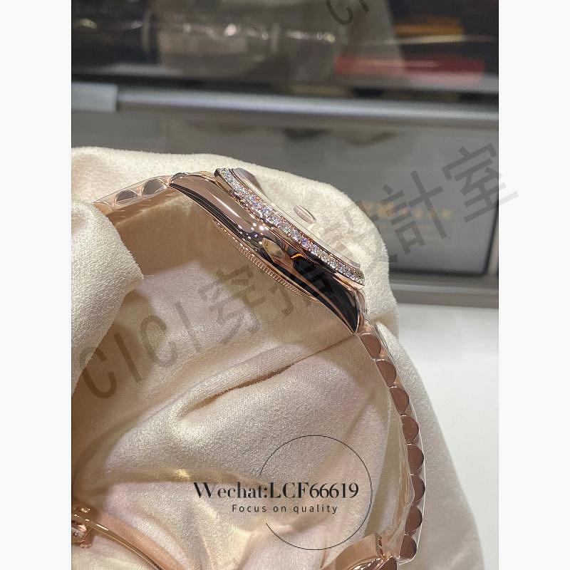 時尚典雅，金風格鑽石錶盤潮流男士手錶，雙日期男士豪華自動魅力機械手錶【亞德機械五金家居】 5