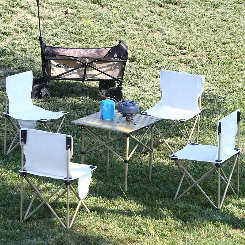 戶外折疊桌便攜式餐桌野餐露營桌椅套裝蛋卷桌擺攤小方桌野外桌沐