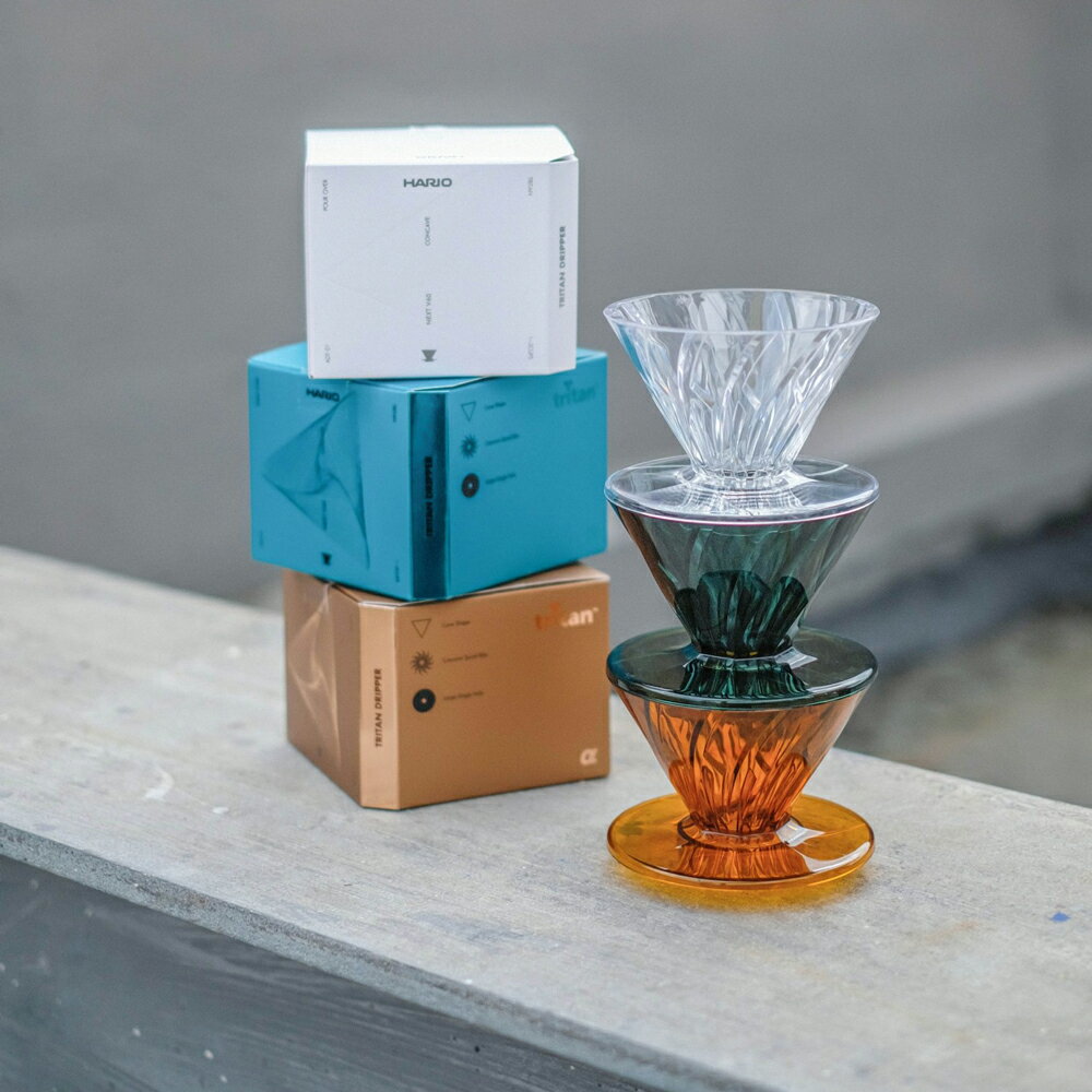 《HARIO》阿爾法01樹脂濾杯  琥珀 / 黑墨綠 / 透明 輕巧耐用 (ADT-01-AB/ADT-01-BG/ADT-01-TB)