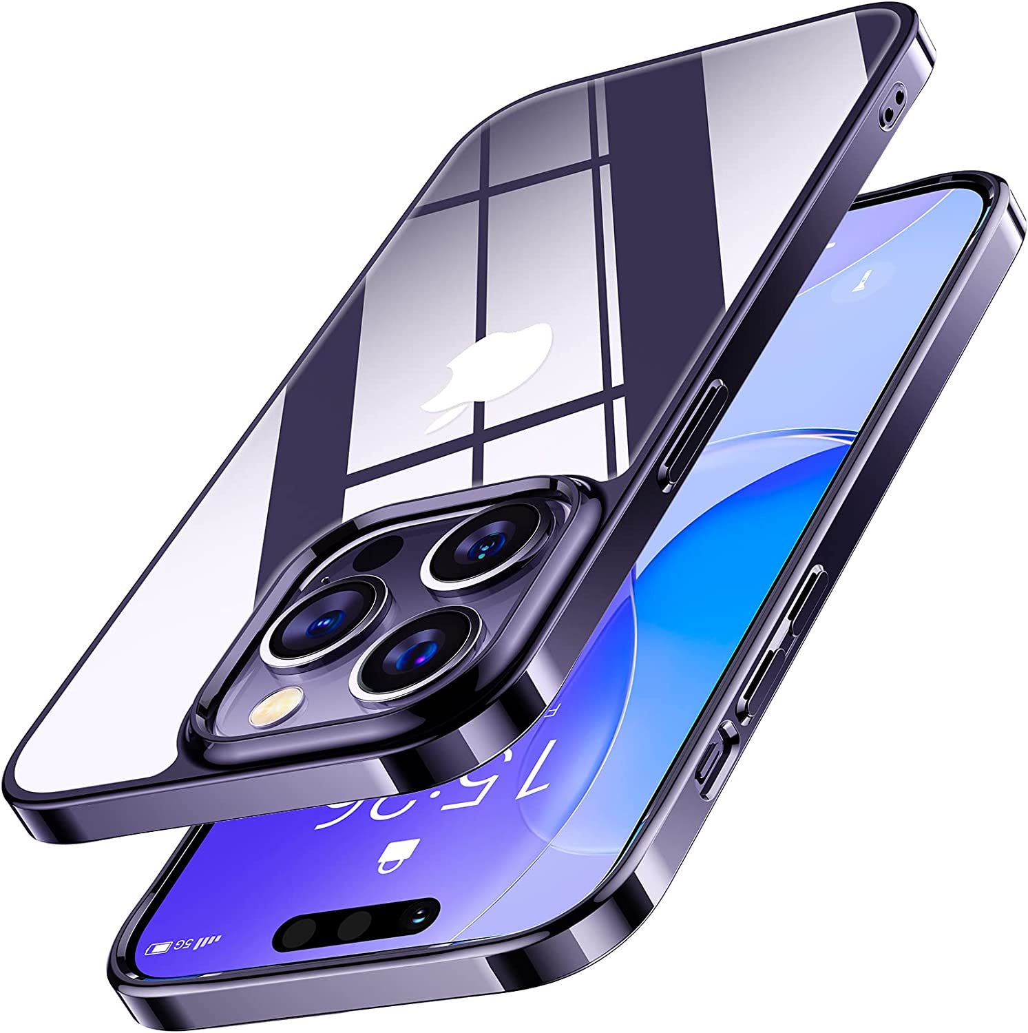 【日本代購】TORRAS 手機殼 X-SHOCK防震墊 9H硬度 iPhone 14 Pro 紫色