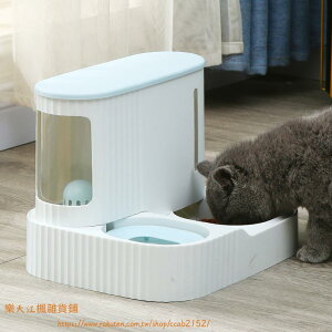 寵物自動飲水機自動餵食器蓄水續糧餵水器狗碗寵物●江楓雜貨鋪