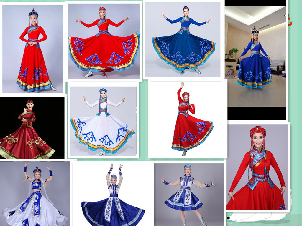 2019新款蒙古族演出服裝少數民族內蒙古族舞蹈服飾廣場舞女演出服