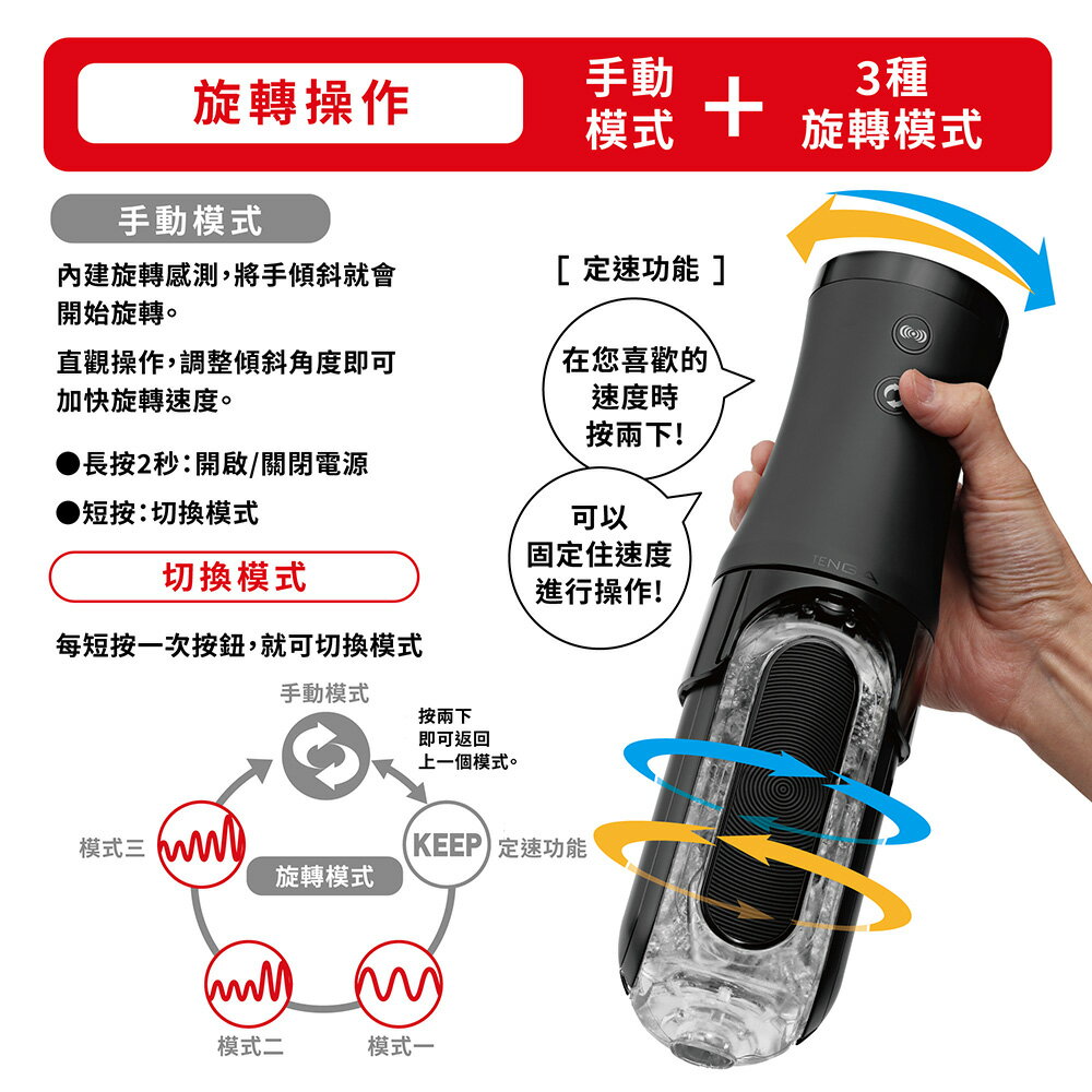 【TENGA官方直營】TENGA FLIP 0 (ZERO) [ELECTRONIC VIBROTATION/勁炫黑&旋轉震動器] 電動 飛機杯 成人用品 自慰杯 情趣玩具 現貨 2