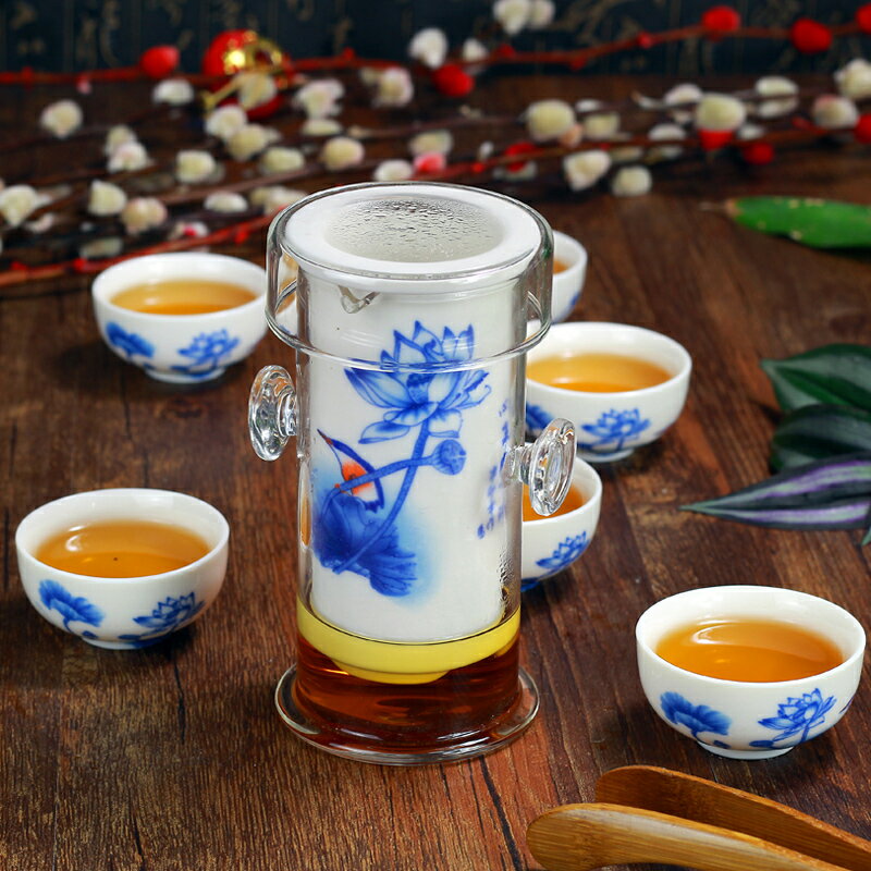 紅茶玻璃泡茶杯器功夫茶具套裝家用陶瓷茶壺喝茶藝辦公室德化白瓷