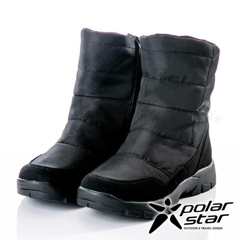 【PolarStar】男保暖雪鞋『黑』P18629 (冰爪 / 內厚鋪毛 /防滑鞋底)