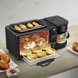 三合一多功能家用110V220V早餐機咖啡機多士爐迷你烤箱外貿