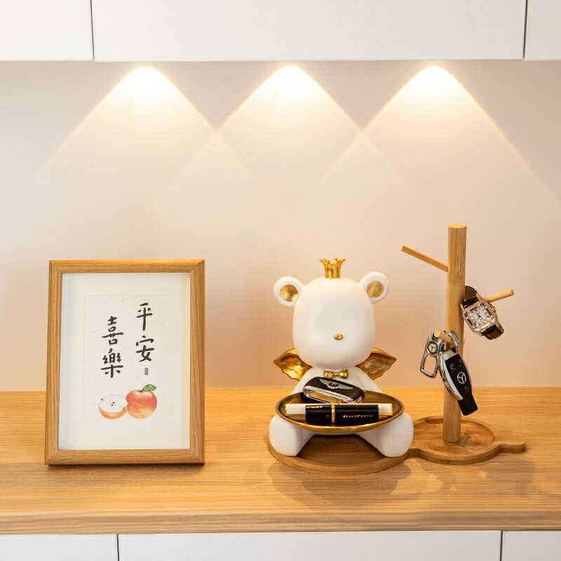 暴力熊玄關放鑰匙的置物掛架收納擺件客廳桌面入戶進門家居裝飾品
