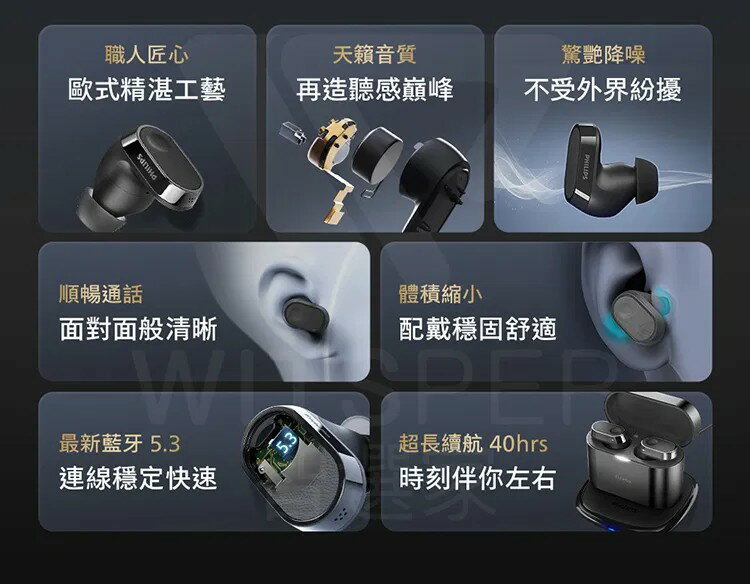 【PHILIPS飛利浦】Fidelio T2 主動降噪真無線藍牙耳機 4