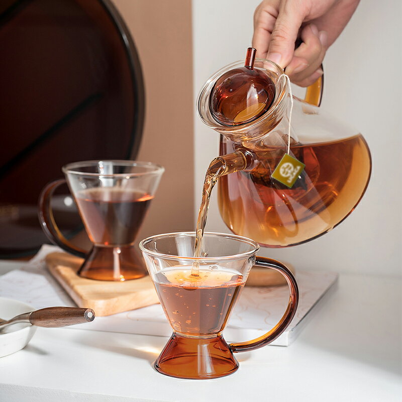 北歐風ins創意浪漫下午茶茶壺小茶壺杯ins網紅耐熱玻璃茶具套裝