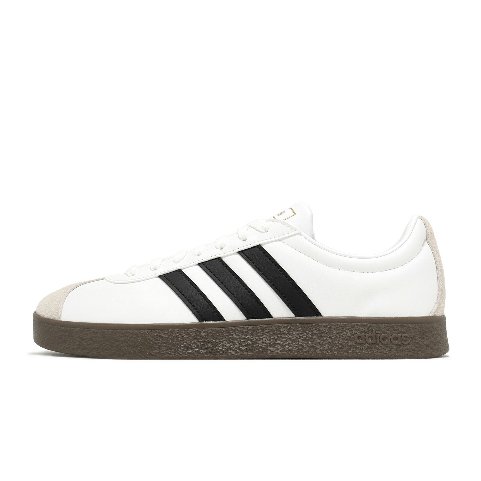 adidas 休閒鞋 VL Court 2.0 白 米白 黑 男鞋 女鞋 皮革 復古 焦糖底 Neo 愛迪達 ID6015