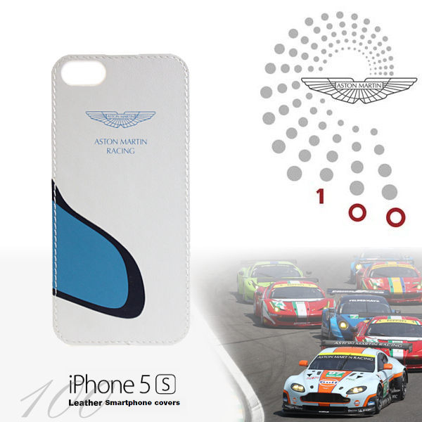 【愛瘋潮】99免運 英國原廠授權 Aston Martin Racing iPhone SE / 5 / 5S 賽道真皮背殼 - 百年紀念款