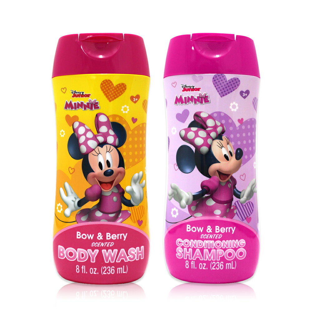 Disney Minnie卡通兒童沐浴乳/雙效洗髮精 236ml/8oz