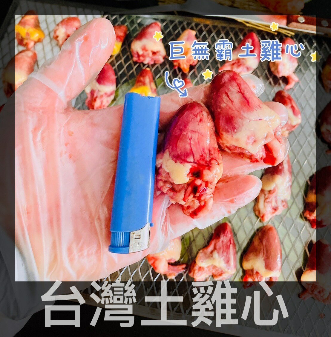 【天天來海鮮】台灣巨無霸土雞心 中秋節烤肉必備