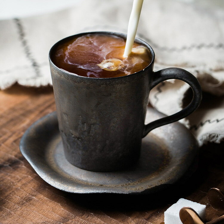 (預購)復古歐洲仿舊鐵銹伍月 咖啡杯 馬克杯 口徑約6.8cm 高度約7.5cm