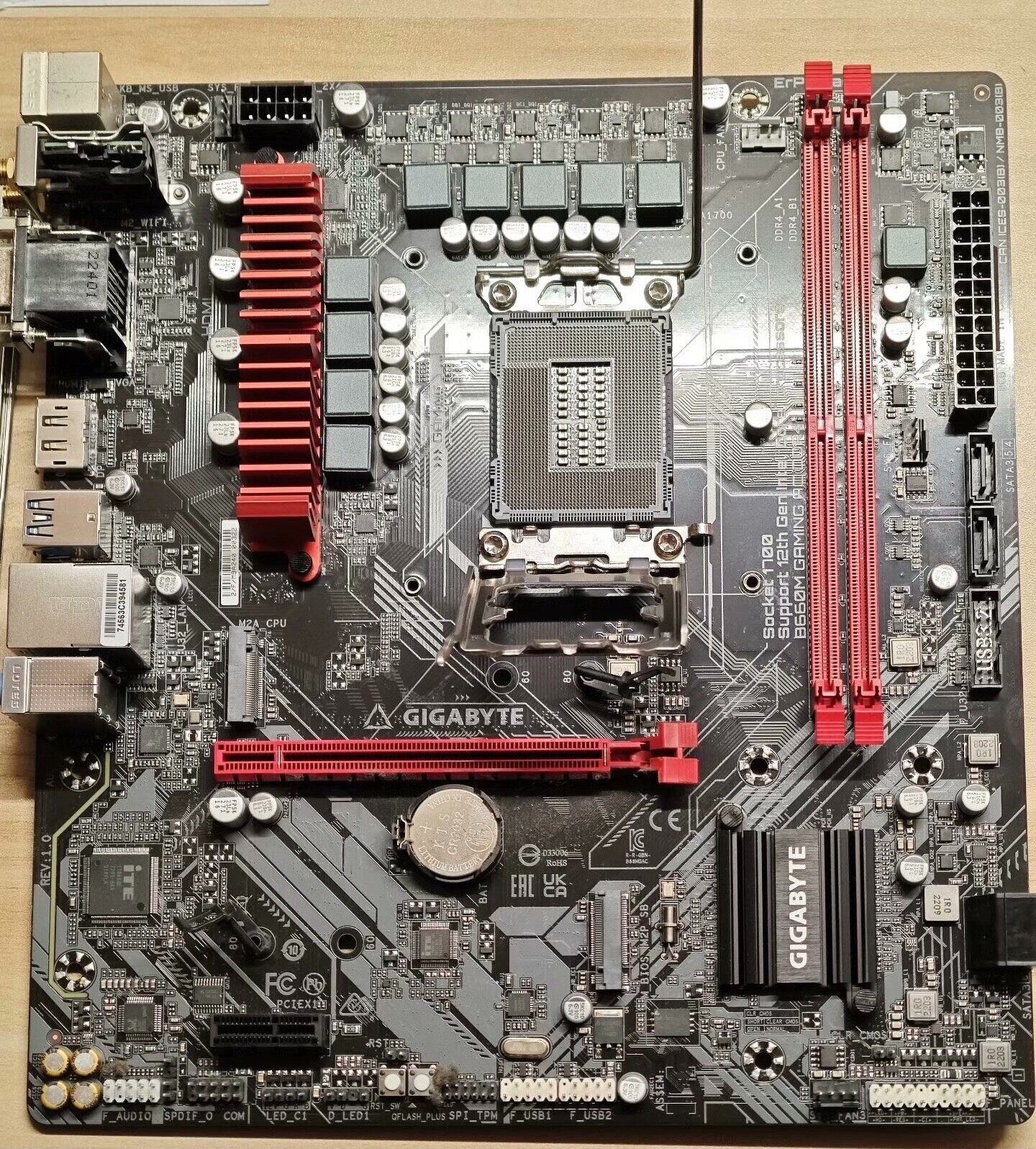 技嘉B660M GAMING AC DDR4 主機板 支援WIFI 高效能遊戲主機板 穩定運作 電腦組裝必備