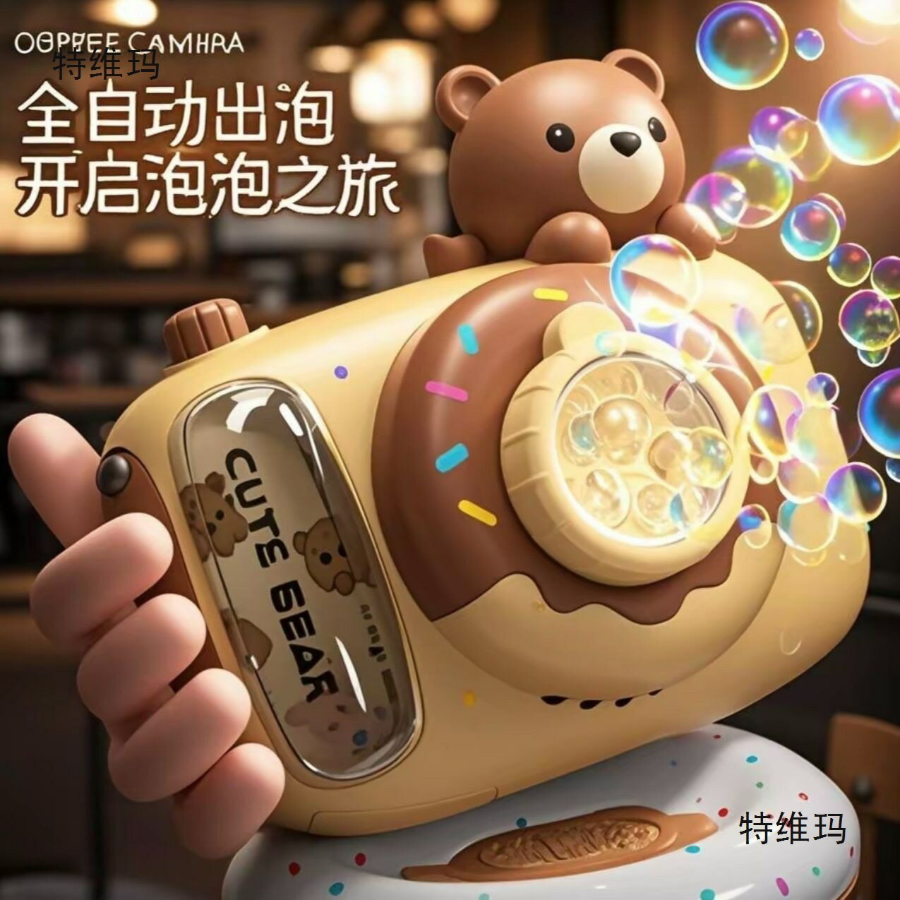 【含稅/免運】 卡通可愛泡泡相機兒童手持全自動吹泡泡戶外露營玩具禮物