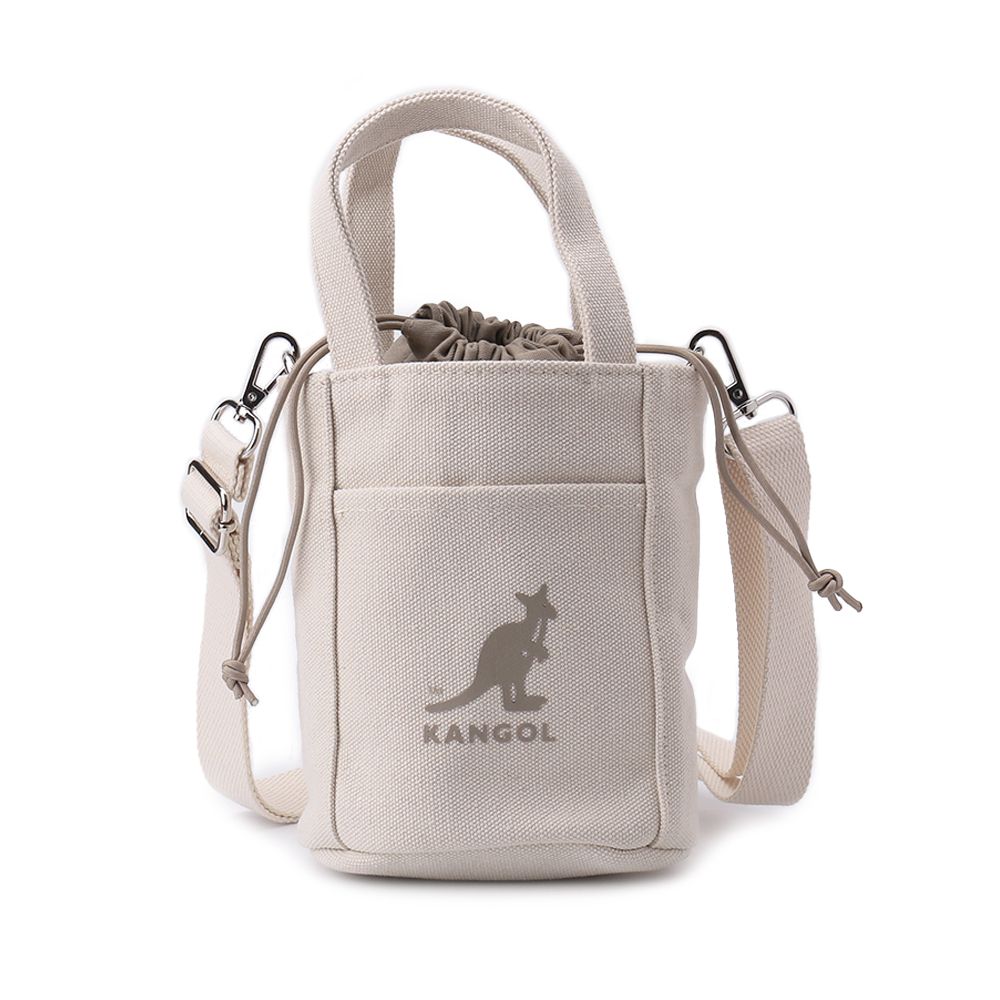 KANGOL 抽繩手提側背包 米白 64551702