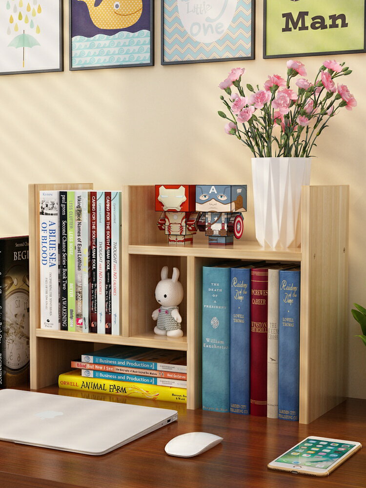 簡易桌上書架 書桌上簡易兒童小書架學生宿舍桌面置物架簡約多層書柜辦公室收納【MJ16545】
