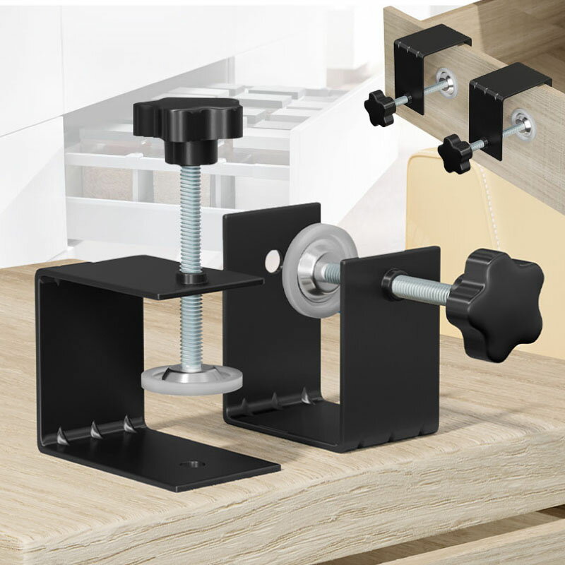 抽屜安裝輔助器 免釘不傷面 臨時拉手 固定夾 固定器 輔助安裝神器 不鏽鋼輔助夾 抽屜夾【AG0408】《約翰家庭百貨 0