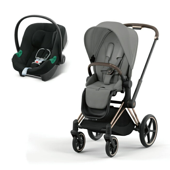 【6月中到貨】Cybex Priam頂級雙向嬰兒手推車(玫瑰金)+Aton B2提籃(多款可選)嬰兒推車|手推車|雙向推車
