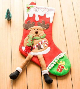 ✤宜家✤超可愛聖誕襪 聖誕節裝飾品 禮物袋 禮品(美腿聖誕老人/ 美腿馴鹿 )