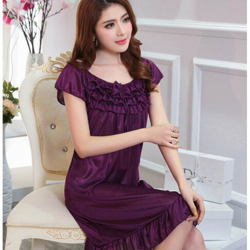 冰絲睡衣 休閒睡衣 連身睡衣 居家睡衣 性感睡衣 情趣睡衣 二色 133 加大尺碼 櫻桃嚴選 0