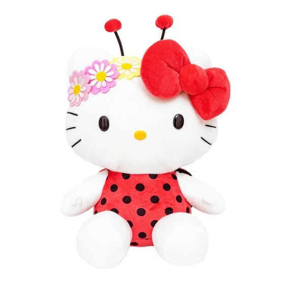 【震撼精品百貨】Hello Kitty 凱蒂貓~日本SANRIO三麗鷗 KITTY豆豆絨毛玩偶-瓢蟲*15200