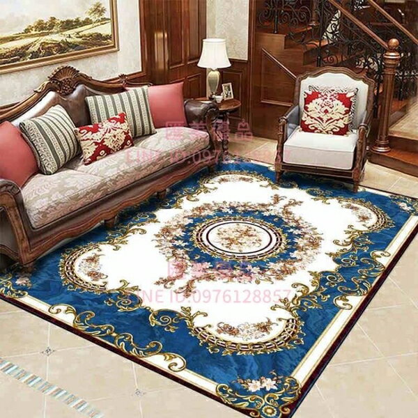 歐式地毯客廳沙發茶幾毯房間臥室滿鋪簡約奢華地毯定制地墊【聚寶屋】