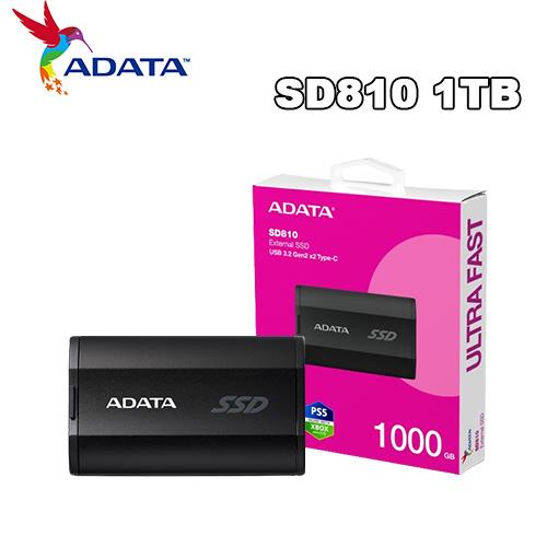 ADATA威剛 SSD SD810 1TB 外接式固態硬碟SSD(黑)原價3099(省100)