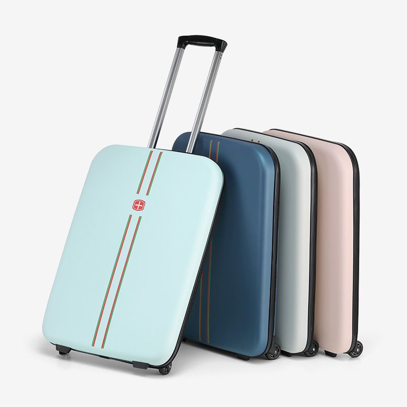 免運開發票 行李箱 2022夏季新款折疊拉桿箱單向輪靜音行李箱20寸登機箱輕便旅行箱