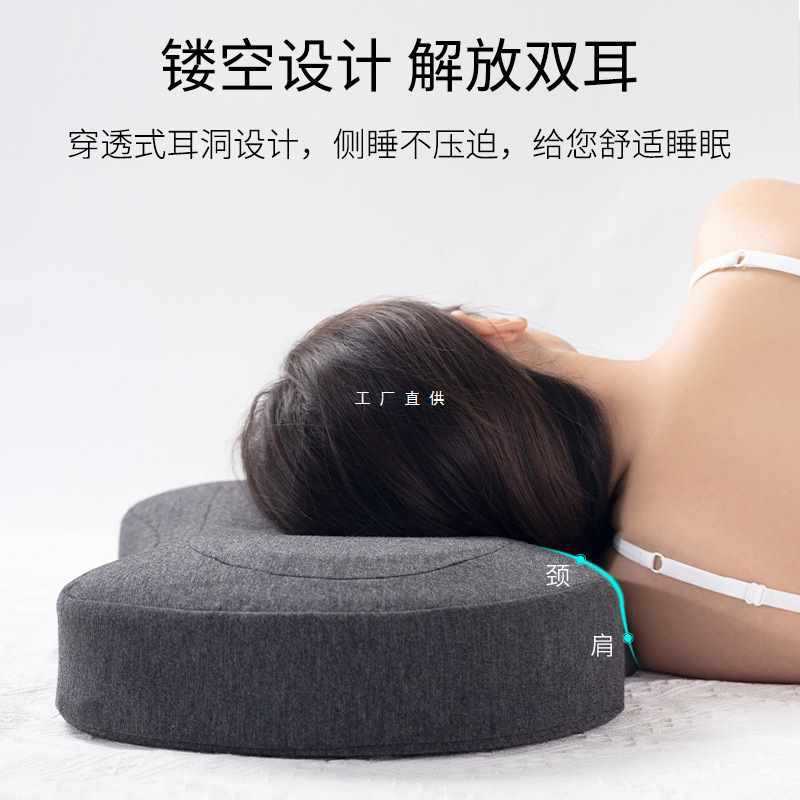免運 W9R睡覺睡眠耳機枕頭下側睡躺防不壓耳朵耳洞中間有孔帶洞隔音耳 快速出貨