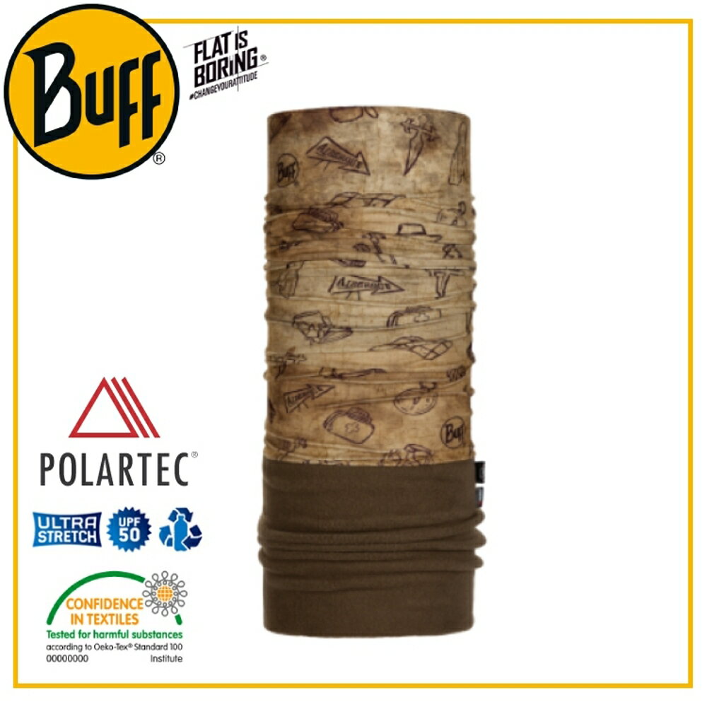 【BUFF 西班牙 聖雅各之路-POLAR保暖頭巾plus 南方賢者】118260/圍脖/帽子/口罩/圍巾/吸溼排汗