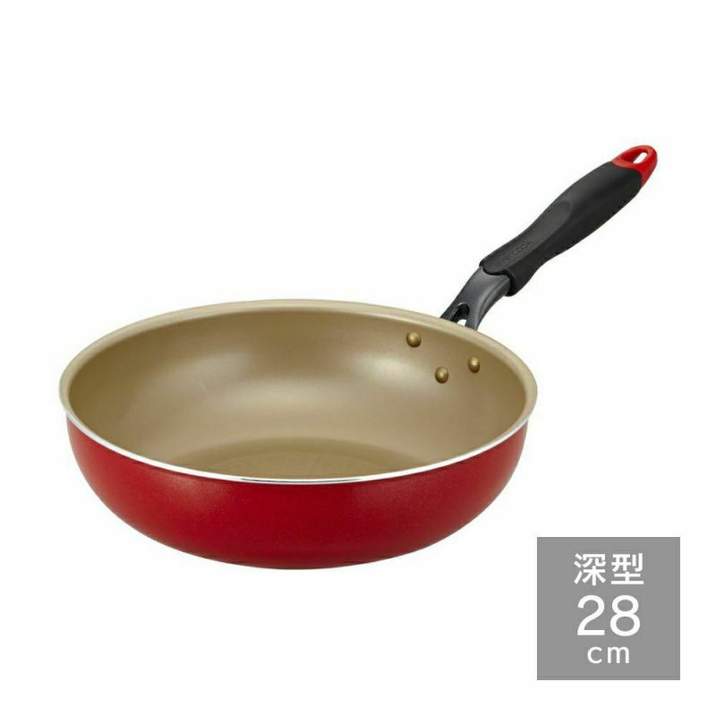 日本代購 DOSHISHA evercook 28cm 深型 平底鍋 不沾鍋 炒鍋 電磁爐可用 EIFP28DRD2